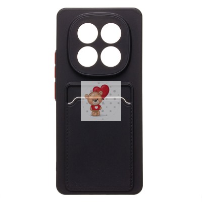 Чехол-накладка для Xiaomi Redmi Note 14 Pro 5G Global (черный) - SC337 с картхолдером Чехол-накладка для Xiaomi Redmi Note 14 Pro 5G Global (черный) - SC337 с картхолдером