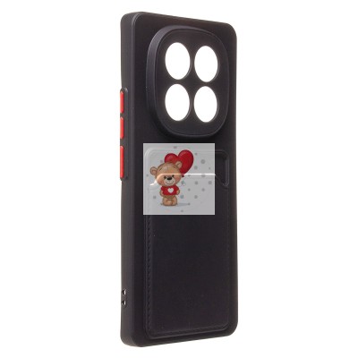 Чехол-накладка для Xiaomi Redmi Note 14 Pro 5G Global (черный) - SC337 с картхолдером