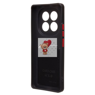 Чехол-накладка для Xiaomi Redmi Note 14 Pro 5G Global (черный) - SC337 с картхолдером