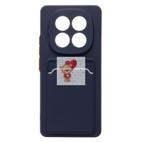 Чехол-накладка для Xiaomi Redmi Note 14 Pro 5G Global (темно-синий) - SC337 с картхолдером