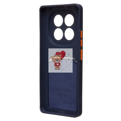 Чехол-накладка для Xiaomi Redmi Note 14 Pro 5G Global (темно-синий) - SC337 с картхолдером