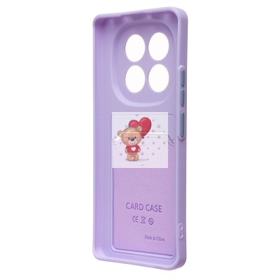 Чехол-накладка для Xiaomi Redmi Note 14 Pro 5G Global (светло-фиолетовый) - SC337 с картхолдером