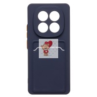 Чехол-накладка для Xiaomi Redmi Note 14 Pro+ (темно-синий) - SC337 с картхолдером