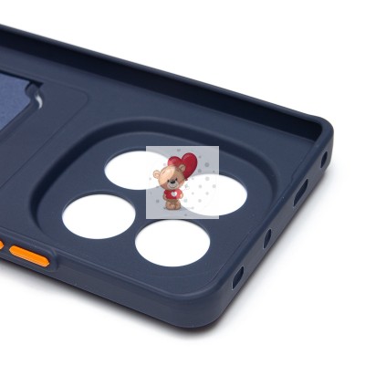 Чехол-накладка для Xiaomi Redmi Note 14 Pro+ (темно-синий) - SC337 с картхолдером