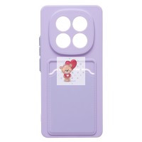 Чехол-накладка для Xiaomi Redmi Note 14 Pro+ (светло-фиолетовый) - SC337 с картхолдером