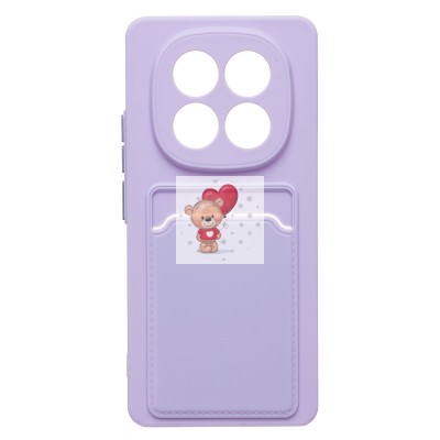 Чехол-накладка для Xiaomi Redmi Note 14 Pro+ (светло-фиолетовый) - SC337 с картхолдером Чехол-накладка для Xiaomi Redmi Note 14 Pro+ (светло-фиолетовый) - SC337 с картхолдером