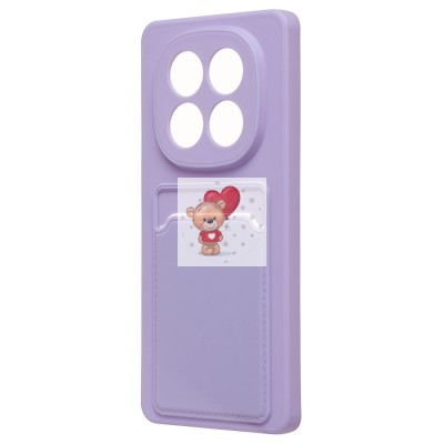 Чехол-накладка для Xiaomi Redmi Note 14 Pro+ (светло-фиолетовый) - SC337 с картхолдером Чехол-накладка для Xiaomi Redmi Note 14 Pro+ (светло-фиолетовый) - SC337 с картхолдером