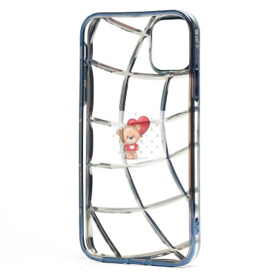 Чехол-накладка для Apple iPhone 11 (прозрачный/синий) - SC340