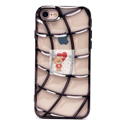 Чехол-накладка для Apple iPhone 7 (прозрачный/черный) - SC340