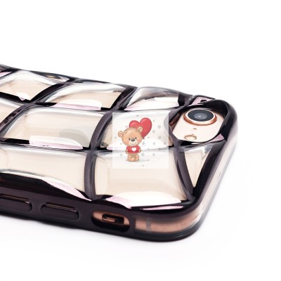 Чехол-накладка для Apple iPhone 8 (прозрачный/черный) - SC340