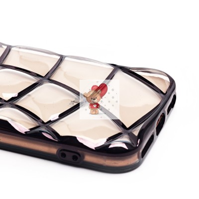 Чехол-накладка для Apple iPhone 8 (прозрачный/черный) - SC340