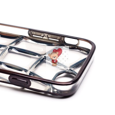 Чехол-накладка для Apple iPhone 8 (прозрачный/черный) - SC340