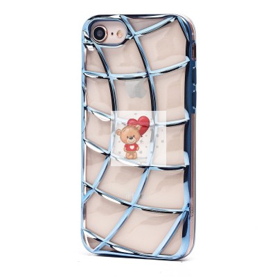 Чехол-накладка для Apple iPhone 7 (прозрачный/синий) - SC340