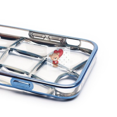 Чехол-накладка для Apple iPhone 7 (прозрачный/синий) - SC340