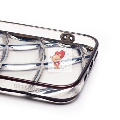 Чехол-накладка для Apple iPhone 12 (прозрачный/черный) - SC340