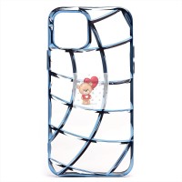 Чехол-накладка для Apple iPhone 12 (прозрачный/синий) - SC340 Чехол-накладка для Apple iPhone 12 (прозрачный/синий) - SC340