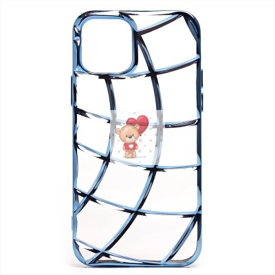 Чехол-накладка для Apple iPhone 12 (прозрачный/синий) - SC340