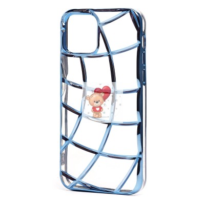 Чехол-накладка для Apple iPhone 12 (прозрачный/синий) - SC340 Чехол-накладка для Apple iPhone 12 (прозрачный/синий) - SC340