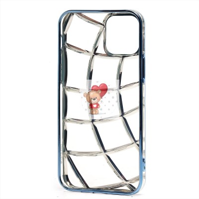 Чехол-накладка для Apple iPhone 12 (прозрачный/синий) - SC340 Чехол-накладка для Apple iPhone 12 (прозрачный/синий) - SC340