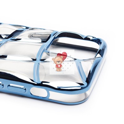 Чехол-накладка для Apple iPhone 12 (прозрачный/синий) - SC340 Чехол-накладка для Apple iPhone 12 (прозрачный/синий) - SC340