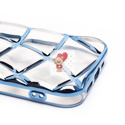 Чехол-накладка для Apple iPhone 12 (прозрачный/синий) - SC340 Чехол-накладка для Apple iPhone 12 (прозрачный/синий) - SC340