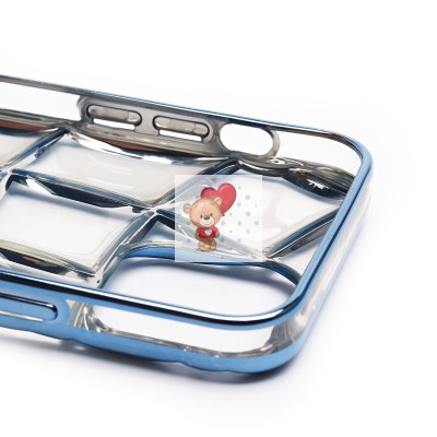 Чехол-накладка для Apple iPhone 12 (прозрачный/синий) - SC340 Чехол-накладка для Apple iPhone 12 (прозрачный/синий) - SC340