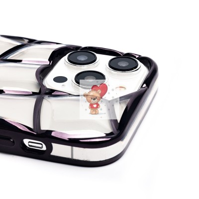 Чехол-накладка для Apple iPhone 14 Pro Max (прозрачный/черный) - SC340