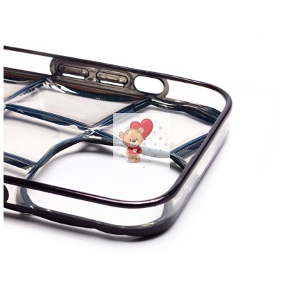 Чехол-накладка для Apple iPhone 14 Pro Max (прозрачный/черный) - SC340