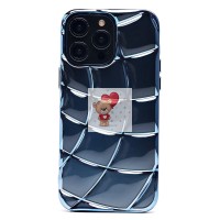 Чехол-накладка для Apple iPhone 14 Pro Max (прозрачный/синий) - SC340