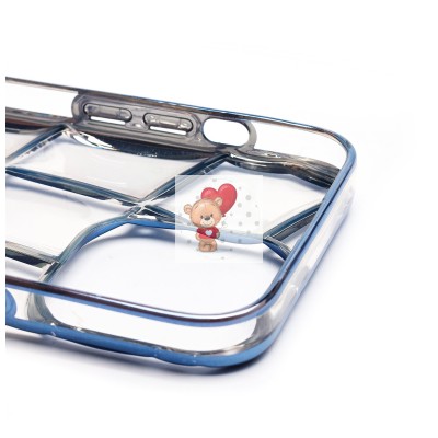 Чехол-накладка для Apple iPhone 14 Pro Max (прозрачный/синий) - SC340