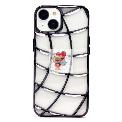 Чехол-накладка для Apple iPhone 14 (прозрачный/черный) - SC340 Чехол-накладка для Apple iPhone 14 (прозрачный/черный) - SC340