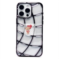 Чехол-накладка для Apple iPhone 15 Pro Max (прозрачный/черный) - SC340