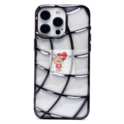 Чехол-накладка для Apple iPhone 15 Pro Max (прозрачный/черный) - SC340 Чехол-накладка для Apple iPhone 15 Pro Max (прозрачный/черный) - SC340