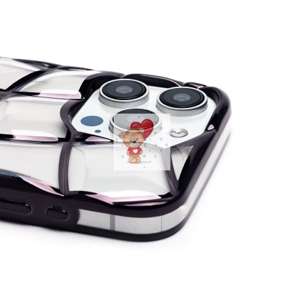 Чехол-накладка для Apple iPhone 15 Pro Max (прозрачный/черный) - SC340