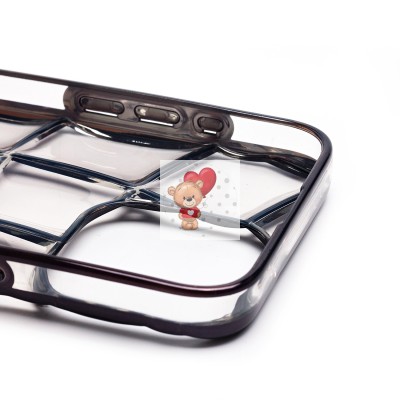 Чехол-накладка для Apple iPhone 15 Pro Max (прозрачный/черный) - SC340