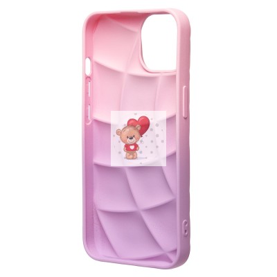 Чехол-накладка для Apple iPhone 15 (фиолетовый/белый) - SC340