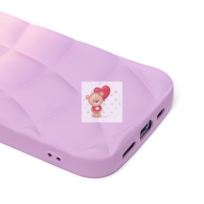 Чехол-накладка для Apple iPhone 15 (фиолетовый/белый) - SC340