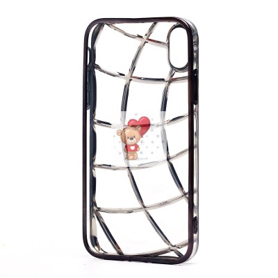 Чехол-накладка для Apple iPhone XR (прозрачный/черный) - SC340 Чехол-накладка для Apple iPhone XR (прозрачный/черный) - SC340