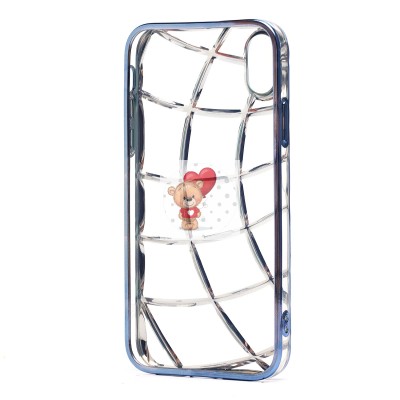 Чехол-накладка для Apple iPhone XR (прозрачный/синий) - SC340 Чехол-накладка для Apple iPhone XR (прозрачный/синий) - SC340