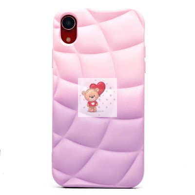 Чехол-накладка для Apple iPhone XR (фиолетовый/белый) - SC340