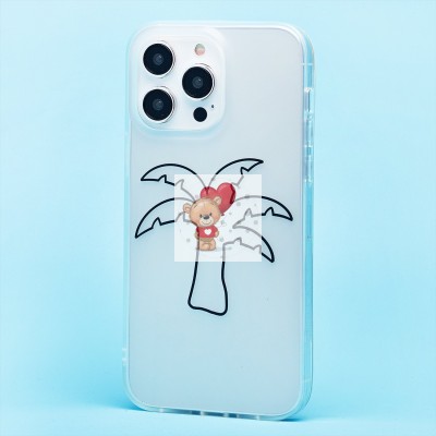 Чехол-накладка для Apple iPhone 14 Pro Max (белый/черный) - SC342 Чехол-накладка для Apple iPhone 14 Pro Max (белый/черный) - SC342