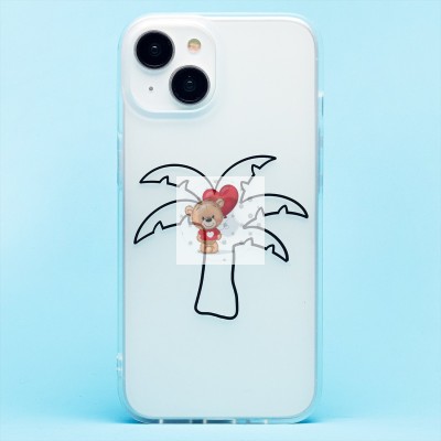 Чехол-накладка для Apple iPhone 14/iPhone 13 (белый/черный) - SC342