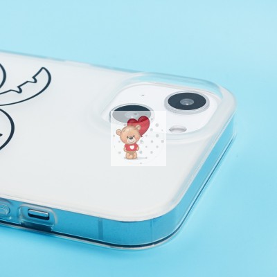 Чехол-накладка для Apple iPhone 14/iPhone 13 (белый/черный) - SC342 Чехол-накладка для Apple iPhone 14/iPhone 13 (белый/черный) - SC342