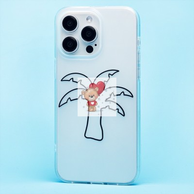 Чехол-накладка для Apple iPhone 15 Pro Max (белый/черный) - SC342