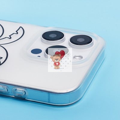 Чехол-накладка для Apple iPhone 15 Pro (белый/черный) - SC342