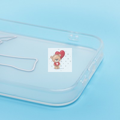 Чехол-накладка для Apple iPhone 15 Pro (белый/черный) - SC342