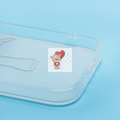 Чехол-накладка для Apple iPhone 15 (белый/черный) - SC342