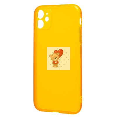 Чехол-накладка для Apple iPhone 11 (прозрачный/оранжевый) - SC344