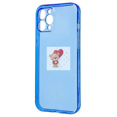 Чехол-накладка для Apple iPhone 12 Pro Max (прозрачный/синий) - SC344 Чехол-накладка для Apple iPhone 12 Pro Max (прозрачный/синий) - SC344