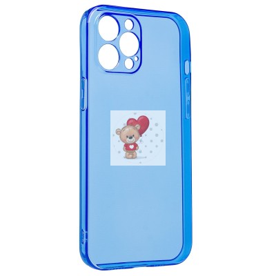 Чехол-накладка для Apple iPhone 12 Pro Max (прозрачный/синий) - SC344 Чехол-накладка для Apple iPhone 12 Pro Max (прозрачный/синий) - SC344
